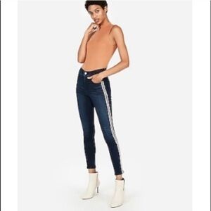 Express Tan Ribbed Mock Neck Thong Body‎ Suit Small